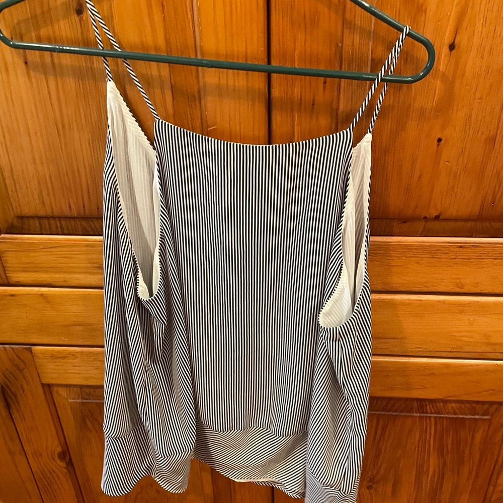 The Loft black and white striped tank